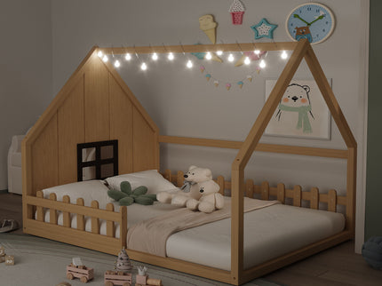 House Bed With Window And Fence