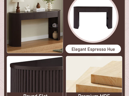 Retro Console Table With Storage, 3 Drawers