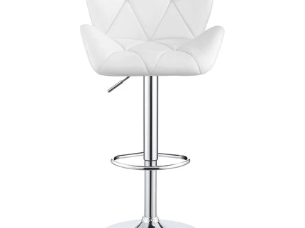 Kerwin - Upholstered Adjustable Bar Stool (Set of 2) - White