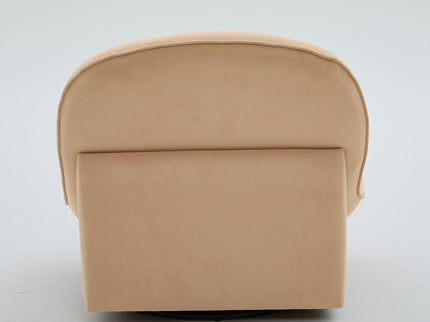 Pumpkin Shaped Swivel Accent Chair, 360 Degree Rotation For Living Room