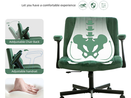 Criss Cross Armrest Office Chair With Wheels