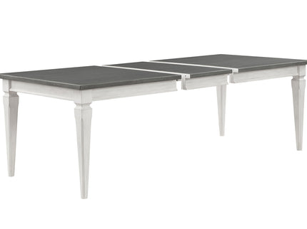 Katia - Dining Table With Leaf - Gray / White