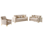Beige / 3 Pc. Sofa, Loveseat, Chair