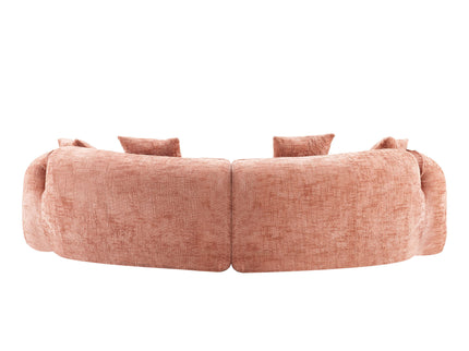 Curved Compressed Sofa, Nordic-Style Design For Living Room
