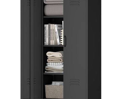 Modern Storage Cabinet With Adjustable Shelves, Magnetic Door Stopper