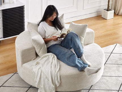 Swivel Chair With Rotating Base For Living Room