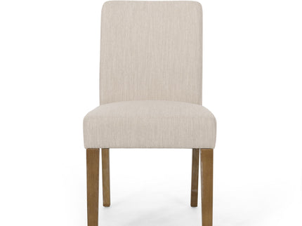Contemporary Dining Chair With Upholstered Seating And Tapered Legs