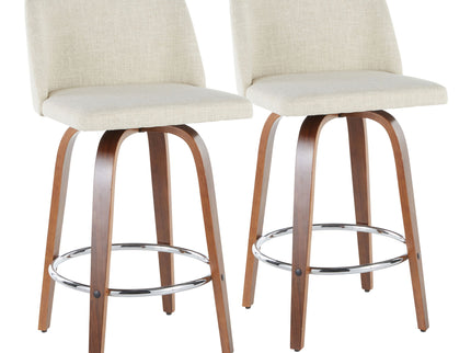 Toriano - Mid-Century Modern Counter Stool (Set of 2)