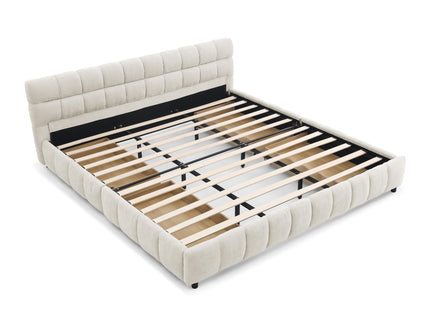Modern Platform Bed Frame With Thick Fabric