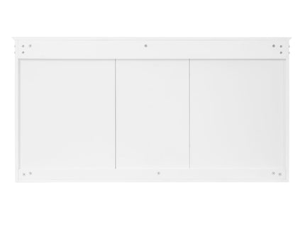 Wall-Mounted Mirror Medicine Cabinet With Adjustable Shelf And Open Shelves, Bathroom Storage Cabinet Over Toilet - White