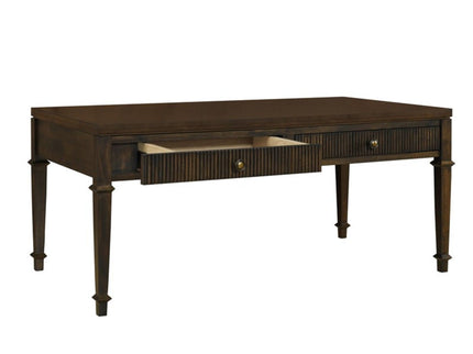 Fluted - 2 Drawer Coffee Table - Brown