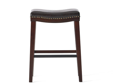Elegant Saddle Stool With Curved Seat Comfort - Brown