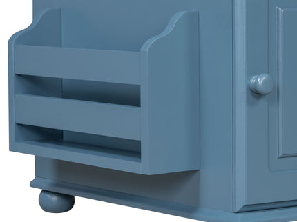 Vintage Flip Top Side Table With USB Ports