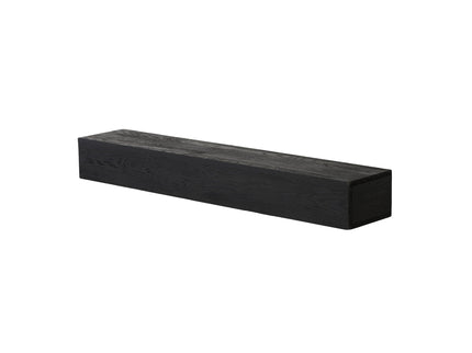 48'' Embossed Fireplace Mante, Wall Mounted Floating Shelf - Black
