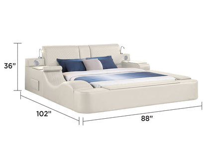 Zoya - Smart Multifunctional Bed, Built In Bluetooth Speakers, USB Charging
