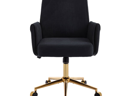 Ergonomic Mid-Back Office Chair With Gold Base