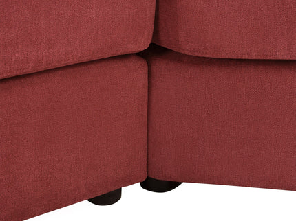 Modern 3 Seater Upholstered Sofa With Curved Design