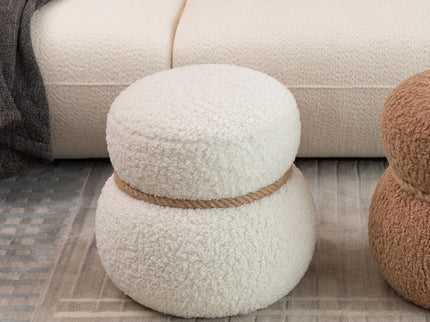 Snowman Stool With Cushion And Solid Wood Frame