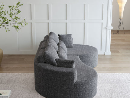 Curved Oversized Sectional Sofa With Extra Deep Seat