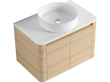 Mounted Bathroom Vanity With Art Sink & 2 Soft Close Doors