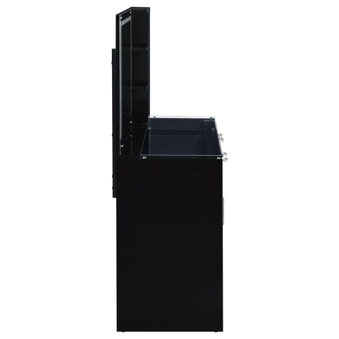 Kerr - 2 Drawer Makeup Vanity Table With Mirror And Stool