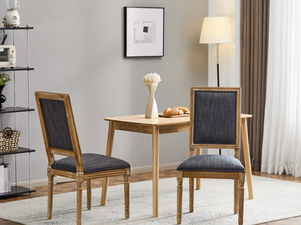 French Country Style Dining Chair With Upholstered Seating And Fluted Legs