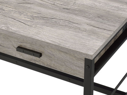 Disho - Weathered Writing Desk With USB - Oak