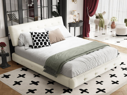 Tufted Headboard With Extra-Large Ultra-Soft Cloud Pillow Design