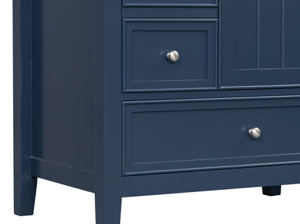 Modern Bathroom Vanity With Sink, 1 Cabinet & 3 Drawers