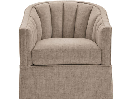Solitude - Skirted Swivel Accent Chair With Hemp Like