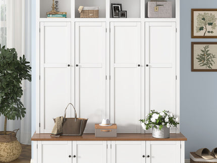 Hall Tree With Bench And Cabinet