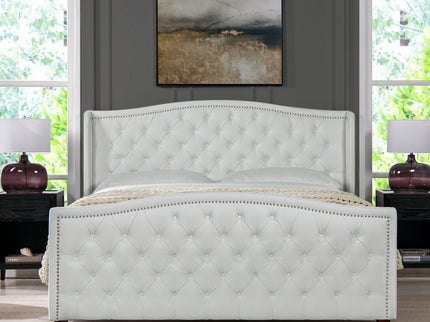 Marcella - Upholstered Shelter Headboard Bed Set