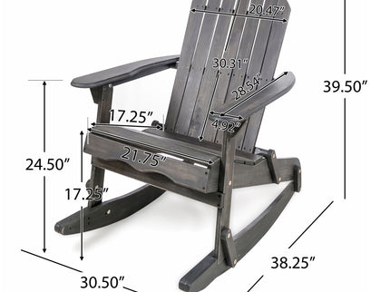 Outdoor Adirondack Rocking Chair With Hand Crafted Details
