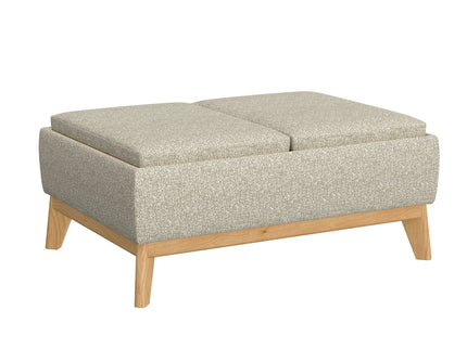 Reversible Tray Ottoman - Tan