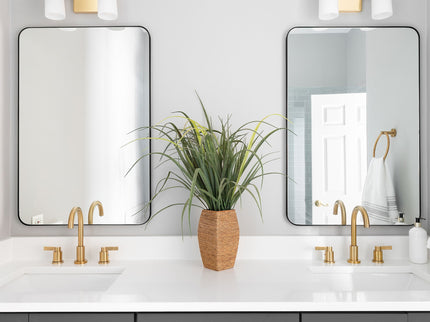 Wall Mirror Rectangular Mirror Metal Framed Mirror Vanity Mirror Dressing Mirror, For Bathroom, Living Room, Bedroom