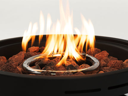 Propane Tabletop Gas Fire Pit, 40000 Btu Round For Outdoor - Black