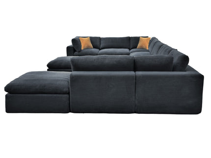 Custom Configuration Modular Sectional With Toss Pillows