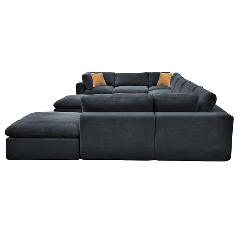 Custom Configuration Modular Sectional With Toss Pillows