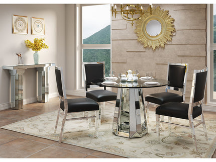 Round Dining Table For Kitchen - Silver