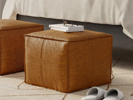 Brody - Square Pouf - Tan
