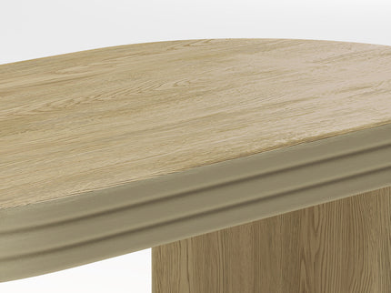 Oval Fluted Coffee Table - Natural