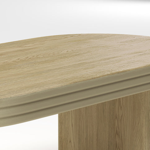 Oval Fluted Coffee Table - Natural