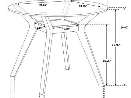 Flynn - Round Counter Height Dining Table - Brown