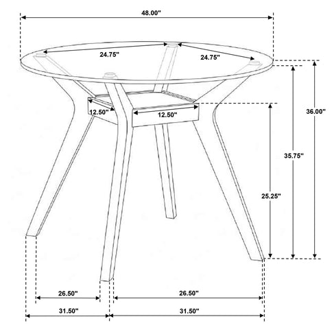 Flynn - Round Counter Height Dining Table - Brown