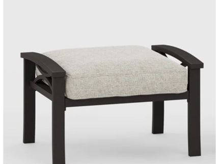 Modern All-Weather Ottomans With Cushions (Set of 2)