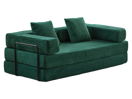 Floor Couch, Convertible Floor Sofa Bed With Pillow Back Support Armrest