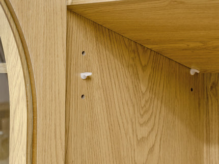Sideboard Cabinet With 4 Drawers And 4 Arched Glass Doors