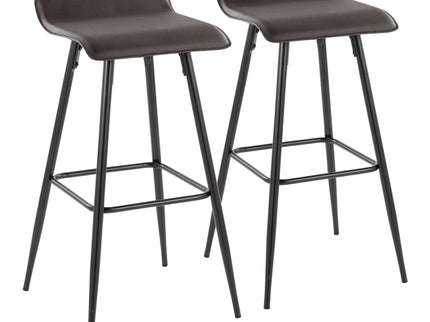 Ale - Contemporary Fixed-Height Bar Stool (Set of 2)