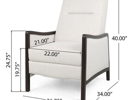 Drury - Contemporary Fabric Upholstered Pushback Recliner
