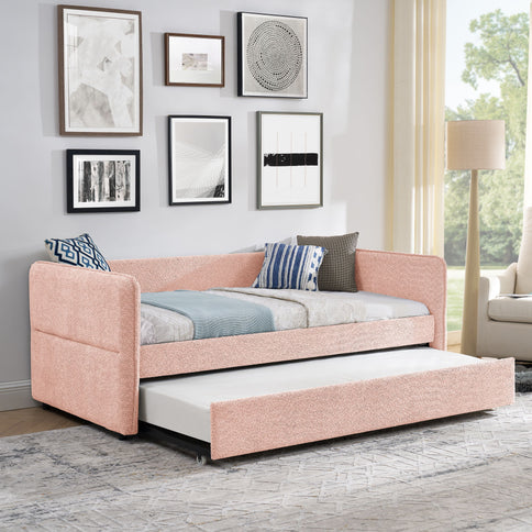 Upholstered Daybed With Pop Up Trundle